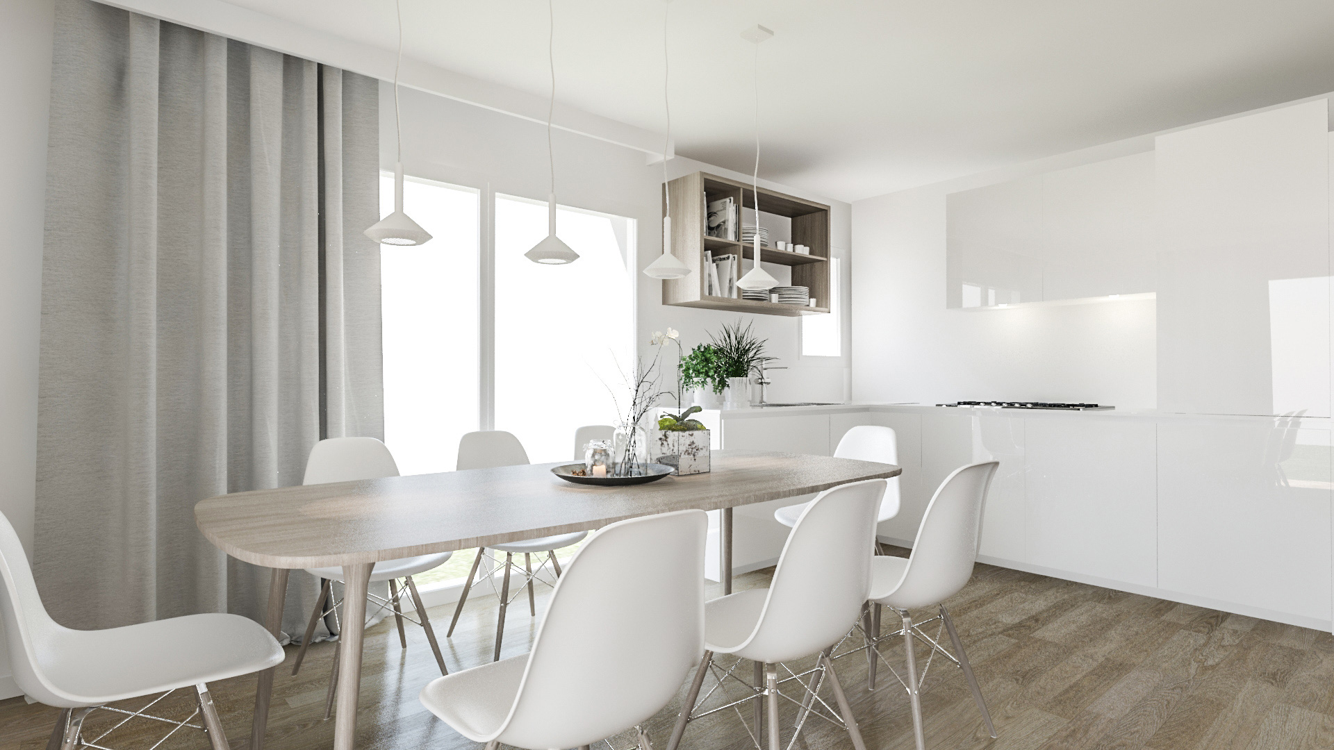 C3 Concept, visualisation 3D à Bulle. cressier villa 2 appartements intérieur