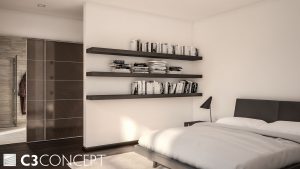 C3 Concept, visualisation 3D à Bulle. Sorens villa intérieur